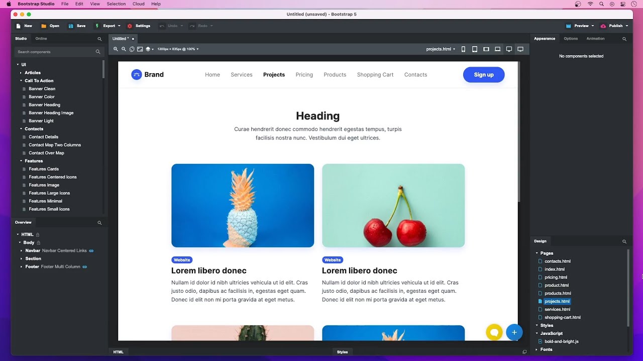 Review of Bootstrap Studio